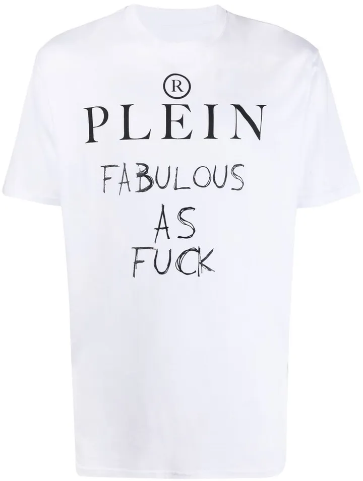 slogan print T-shirt