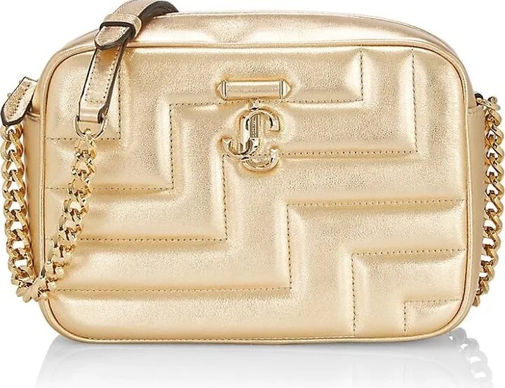 Varenne Quilted Metallic Leather Camera Bag