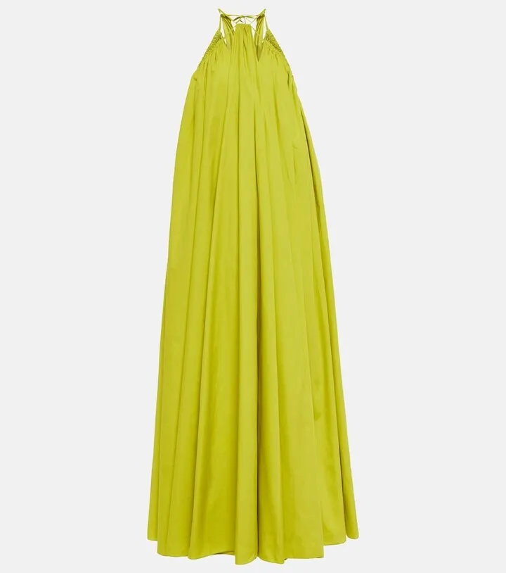 Halterneck cotton gown