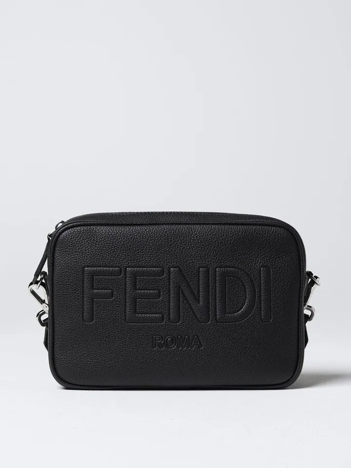 Fendi bag in grained leather with embossed logo