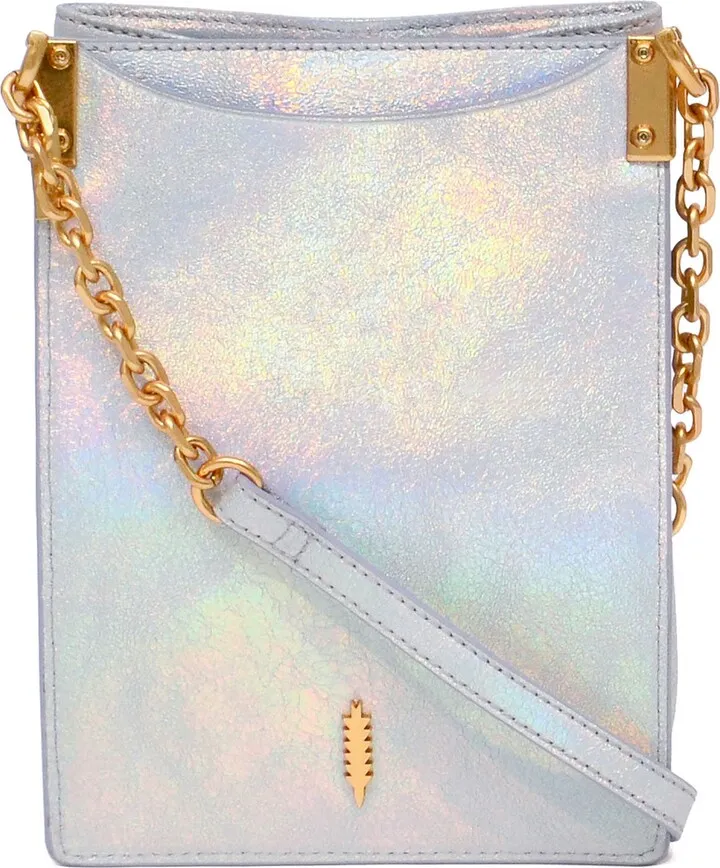 Pippa Metallic Leather Crossbody Bag