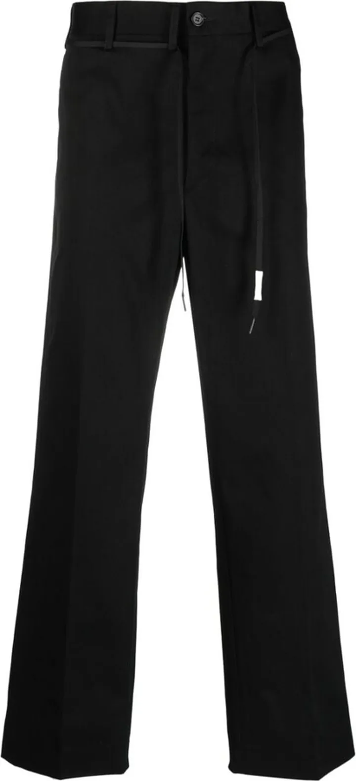 Cord-Belt Wide-Leg Trousers
