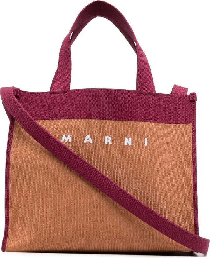 Logo-Jacquard Canvas Shoulder Bag