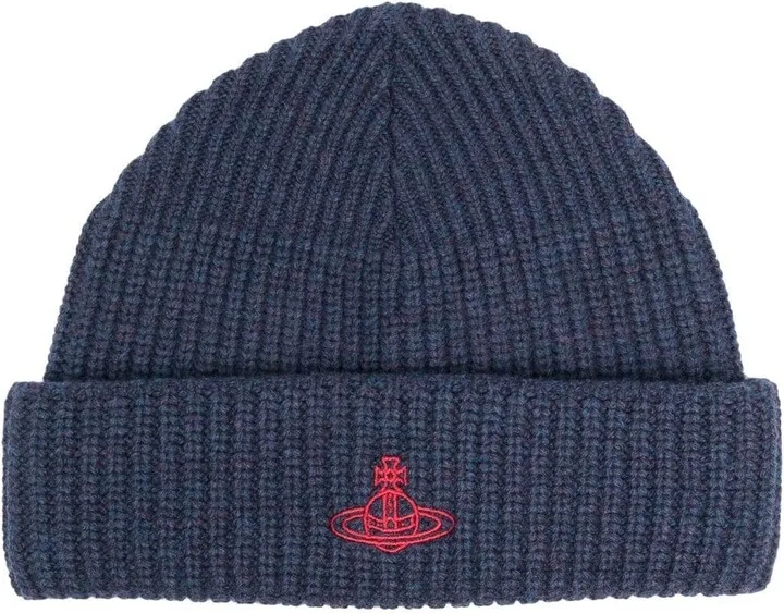 Sporty Orb-embroidered wool beanie