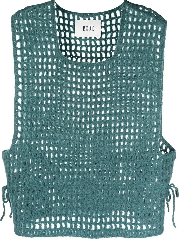 Tie-Fastening Crochet Vest