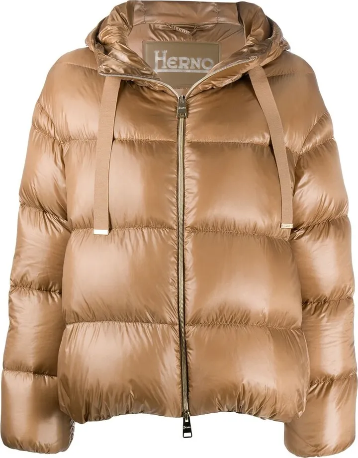 Metallic Quilted Puffer Jacket