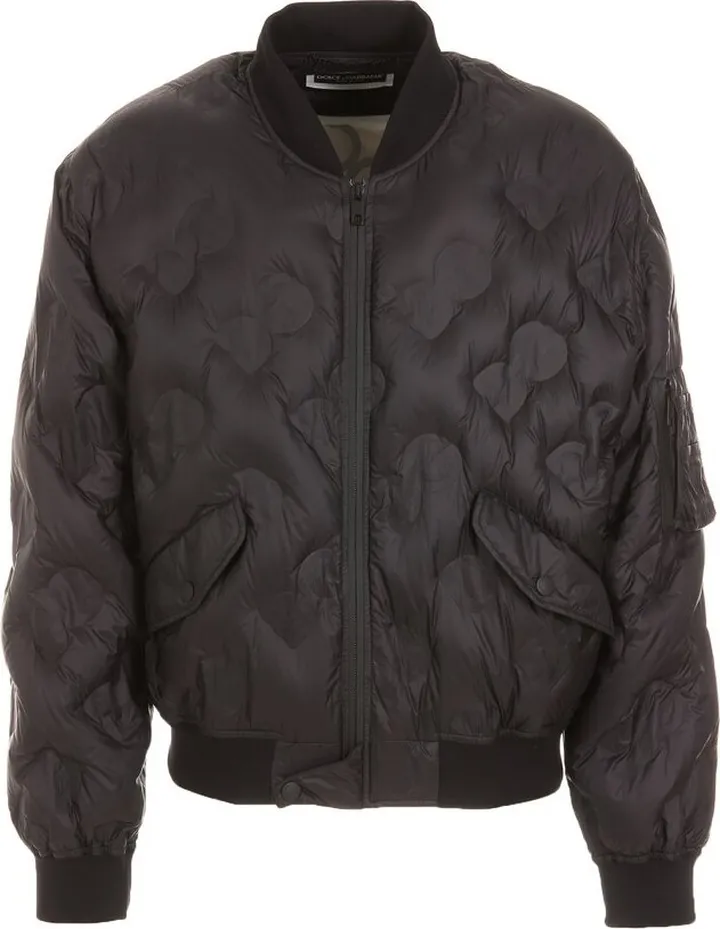 Dolce & Gabbana DG-Quilted Long-Sleeved Bomber Jacket
