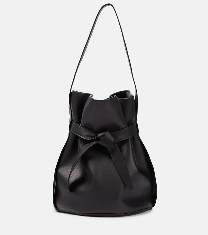 Leo Large leather bucket bag