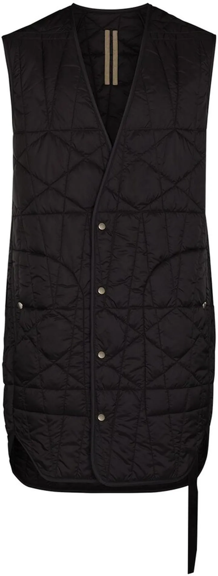 quilted Lined elongated gilet