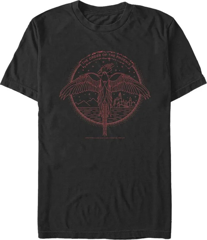 Men's Harry Potter Order of Phoenix Flight T-Shirt - Black - 2X Large