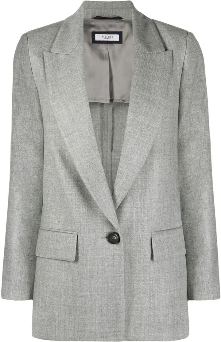 V-neck single-breasted coat