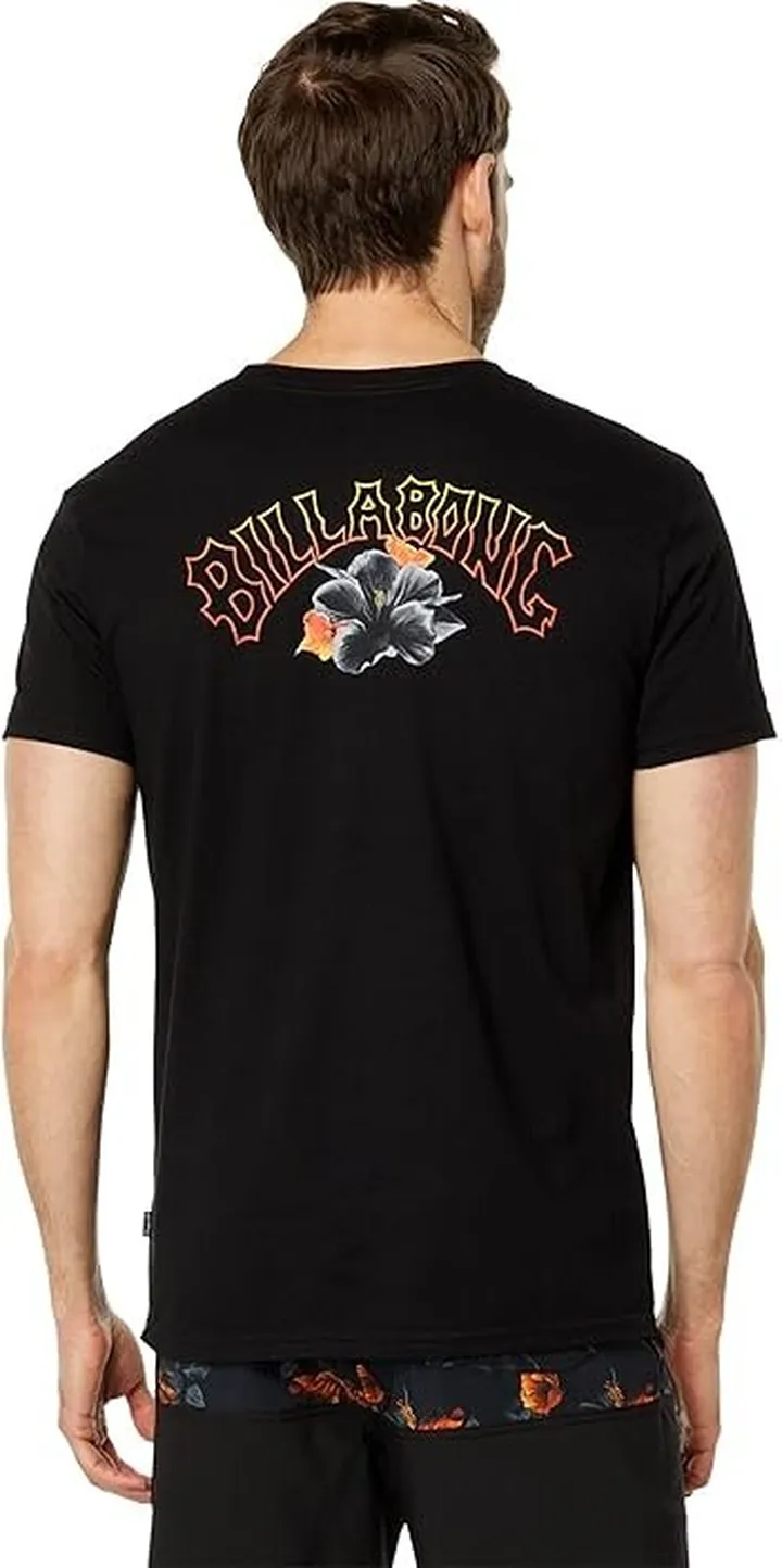 Billabong Kamea Lava Arch Short Sleeve Tee (Black) Men's Clothing