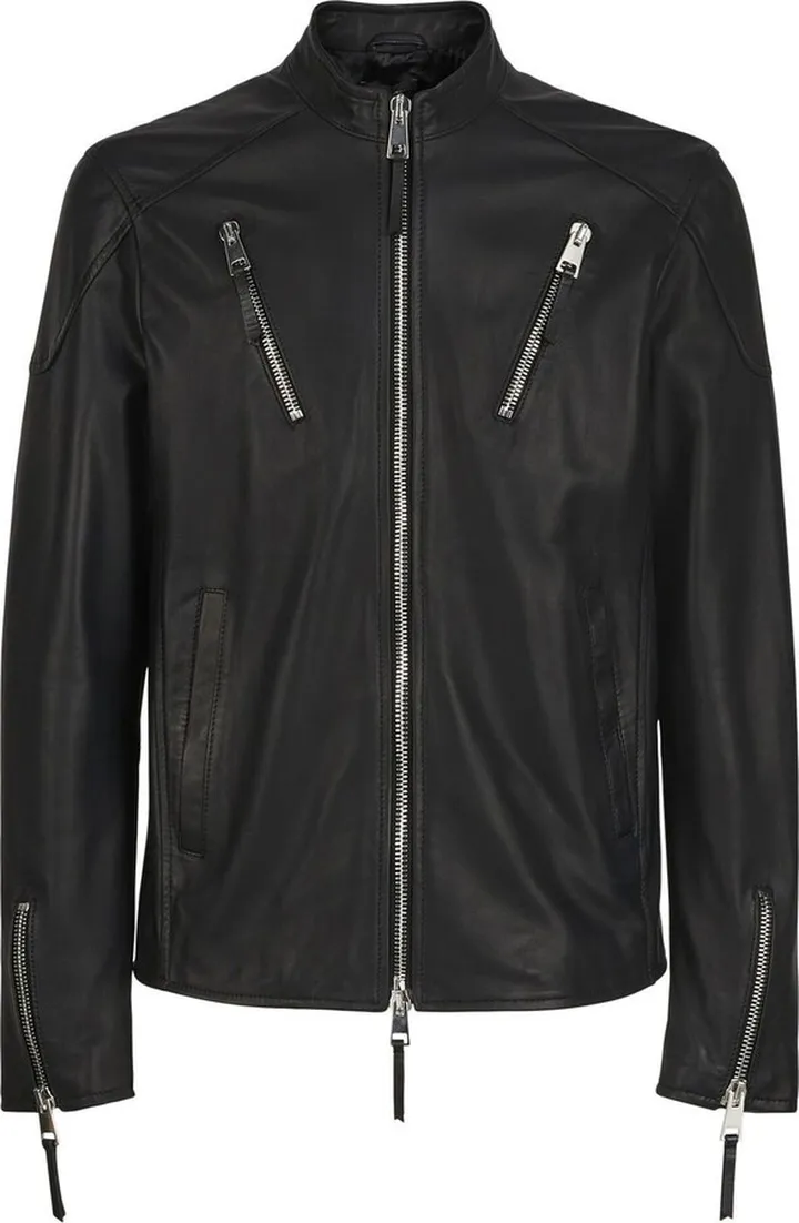 Zipped Leather Jacket