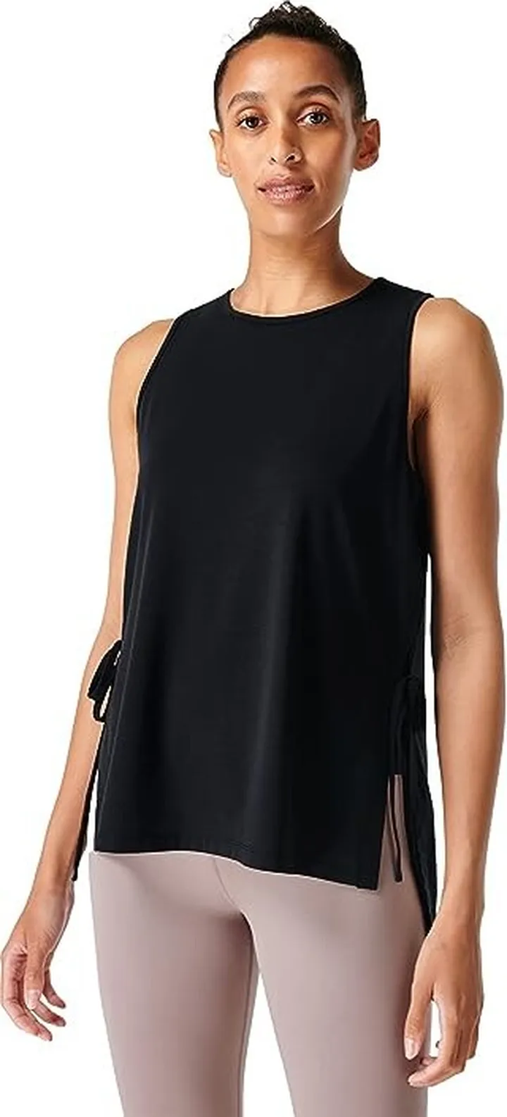 Sweaty Betty Tie Side Yoga Tank (Black) Women's Clothing