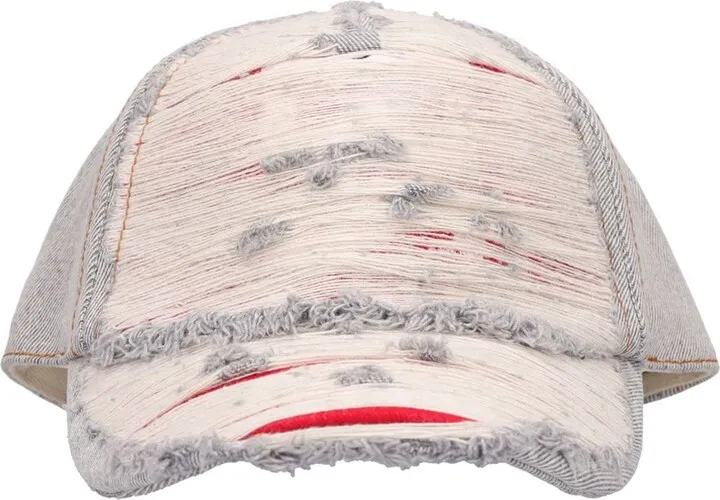 Destroyed cotton baseball cap