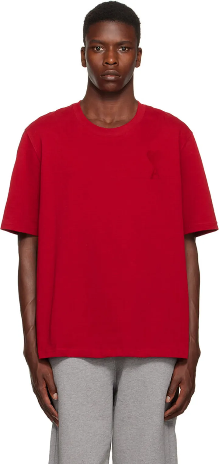 AMI Alexandre Mattiussi Red Ami De Cœur T-Shirt