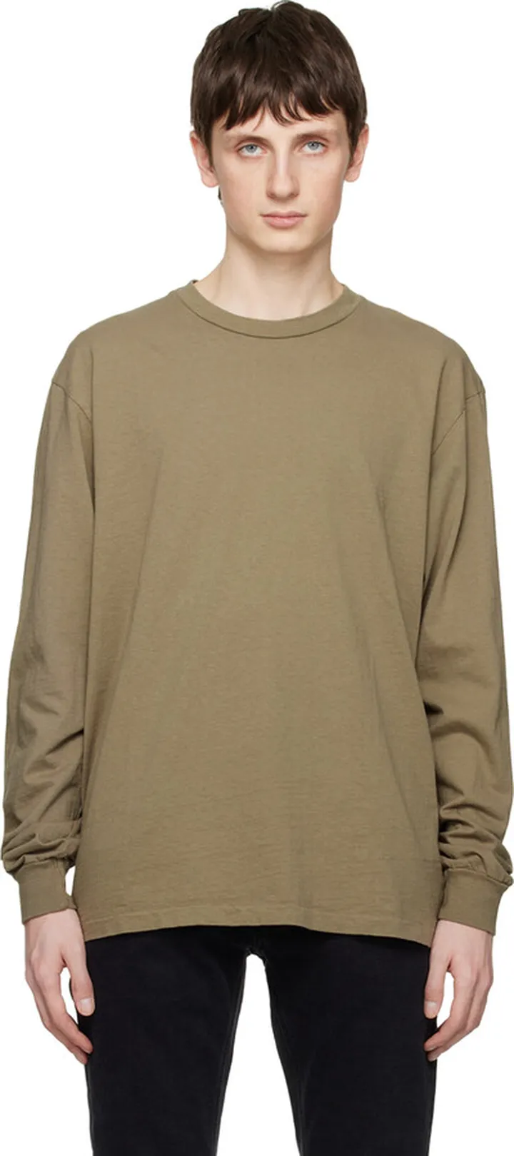 John Elliott Khaki University Long Sleeve T-Shirt