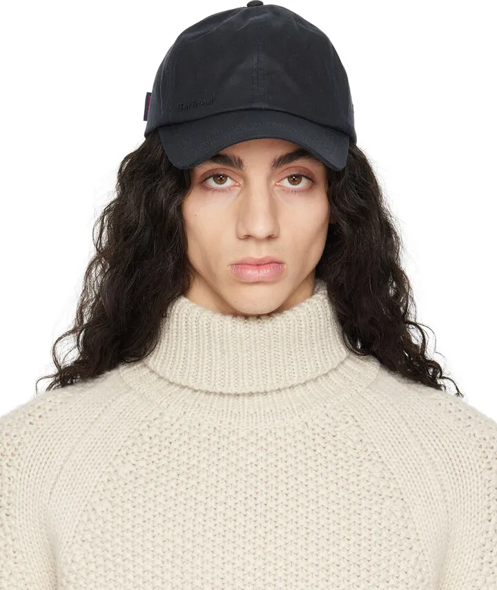 Barbour Navy Wax Sports Cap