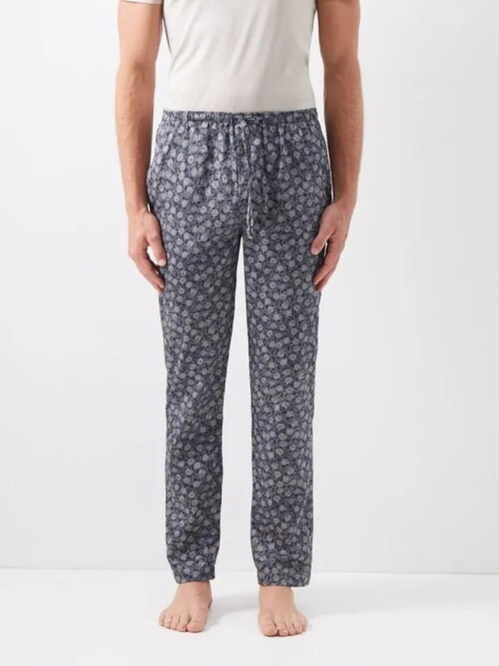 Floral-print Cotton-sateen Pyjama Trousers