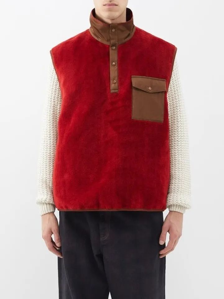 Barlow Flap-pocket Wool-fleece Gilet