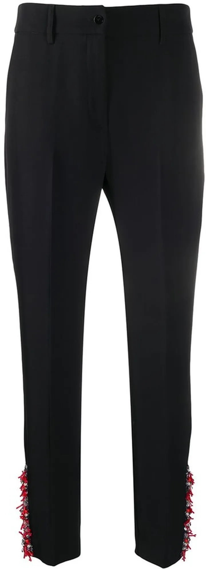 High-Waisted Embellished Trousers