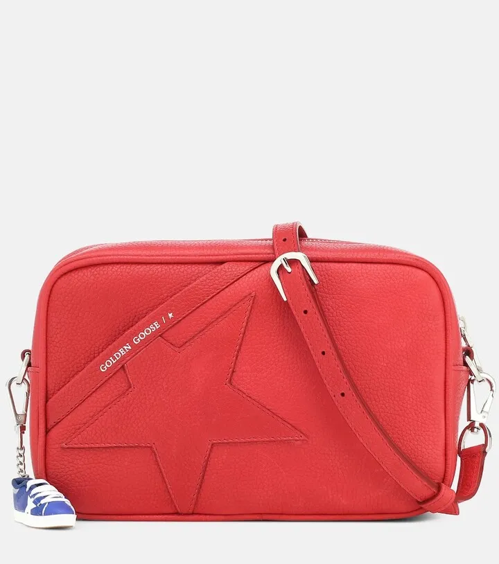 Star leather shoulder bag
