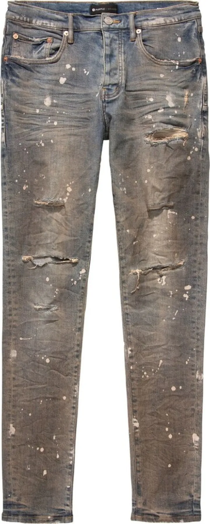 Paint-Splatter Skinny Jeans