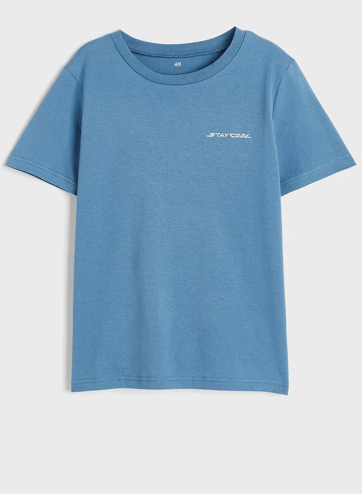 Kids Text Print T-Shirt