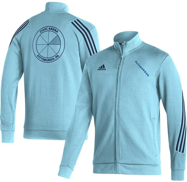 Men's adidas Light Blue Pittsburgh Penguins Team Classics Full-Zip Track Jacket