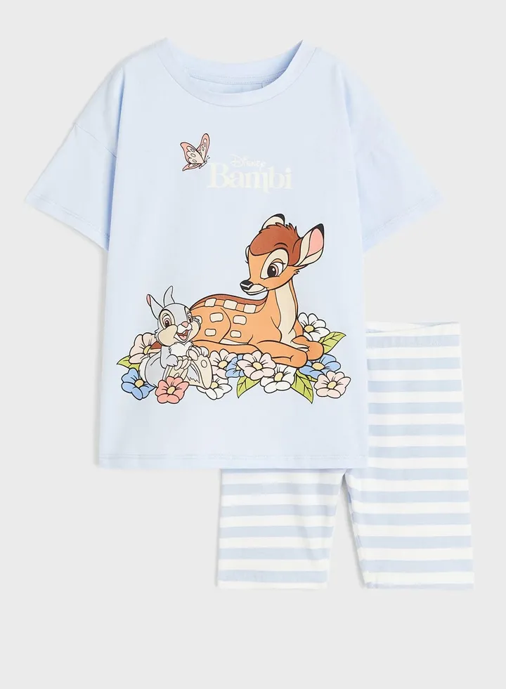 Kids Printed T-Shirt & Shorts Set
