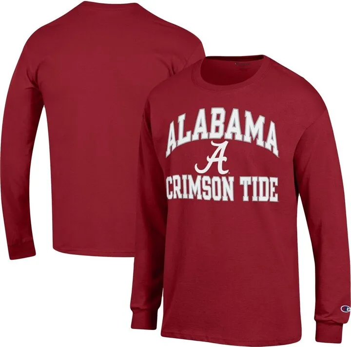 Men's Champion Crimson Alabama Crimson Tide High Motor Long Sleeve T-shirt