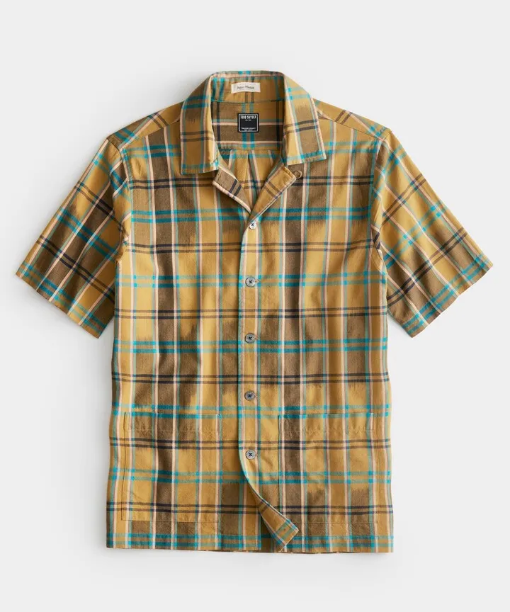 Ikat Madras Camp Collar Shirt