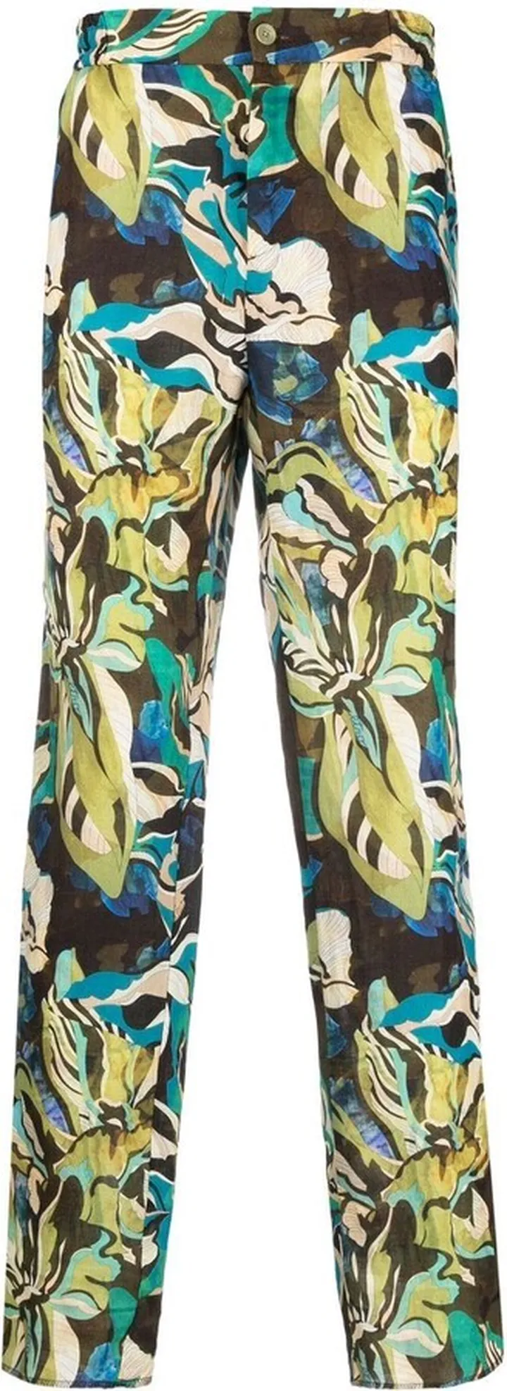 Floral Print Straight Leg Trousers