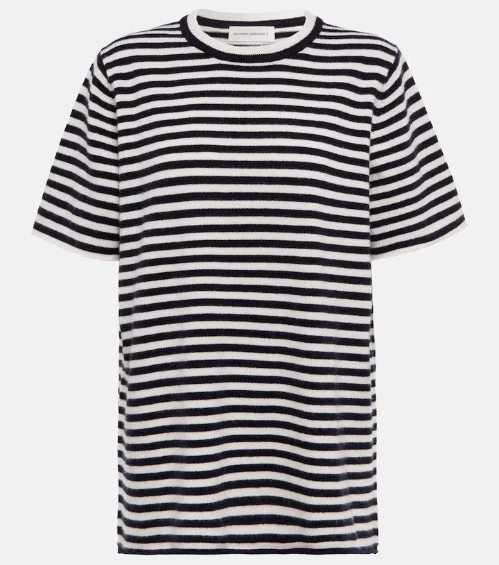 N°64 Tshirt striped cashmere-blend top