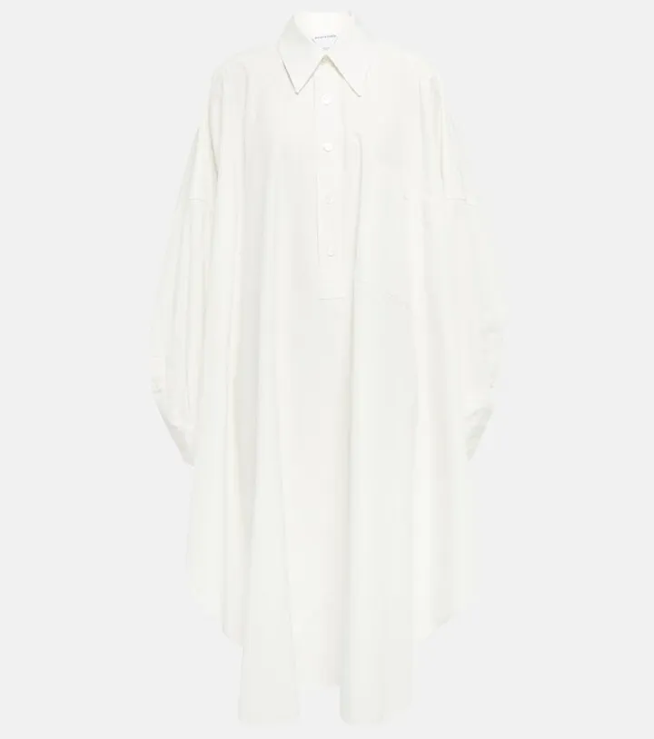 Cotton-blend shirt dress