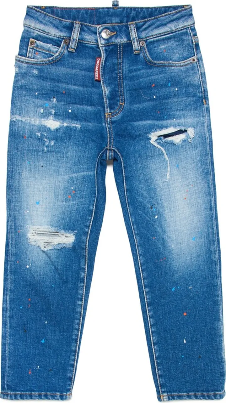 D2p385f Boston Jean Trousers Dsquared Jeans Boston Boyfriend Washed Out With Tears And Stains