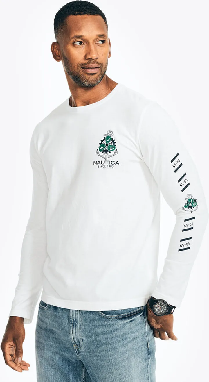 Sustainably Crafted Graphic Long-Sleeve T-Shirt
