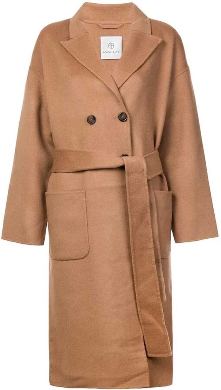 Dylan belted double-breasted coat