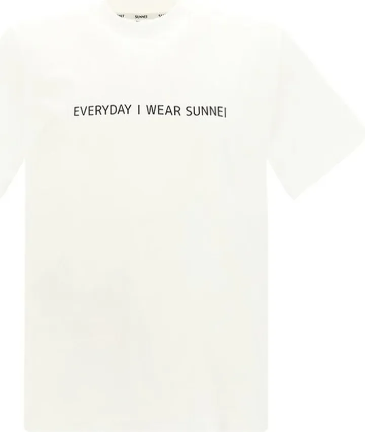 Sunnei Slogan Printed Crewneck T-Shirt