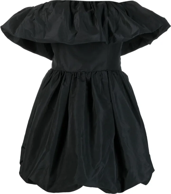 Taffeta Off-Shoulder Minidress