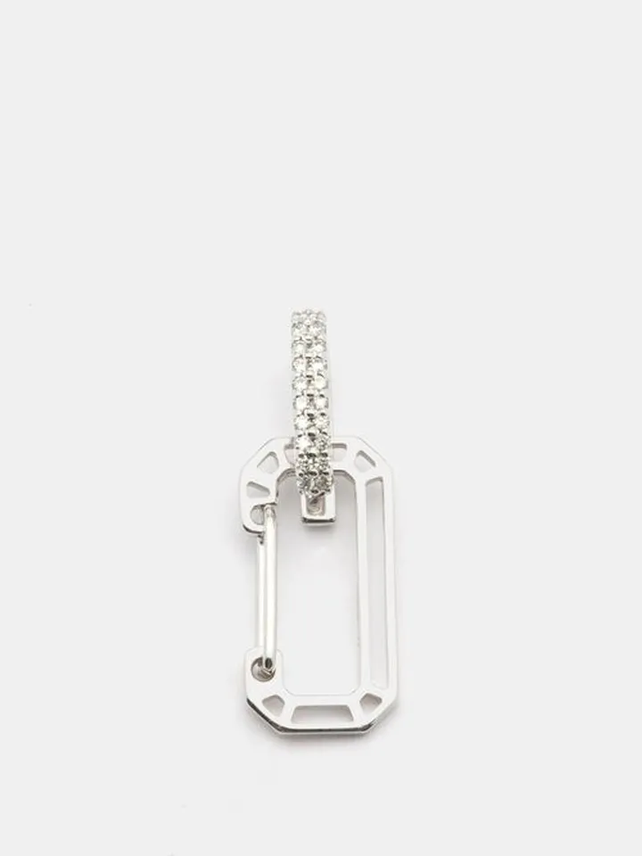 Chiara Diamond & 18kt White Gold Single Earring