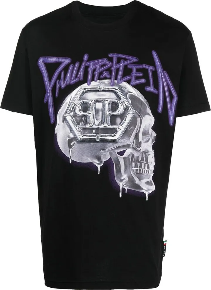 skull-print short-sleeve T-shirt
