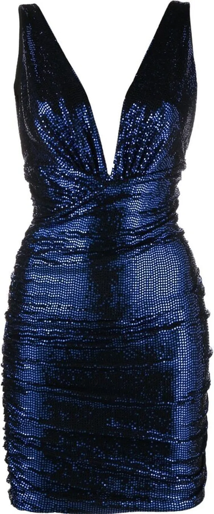 sequinned V-neck minidress