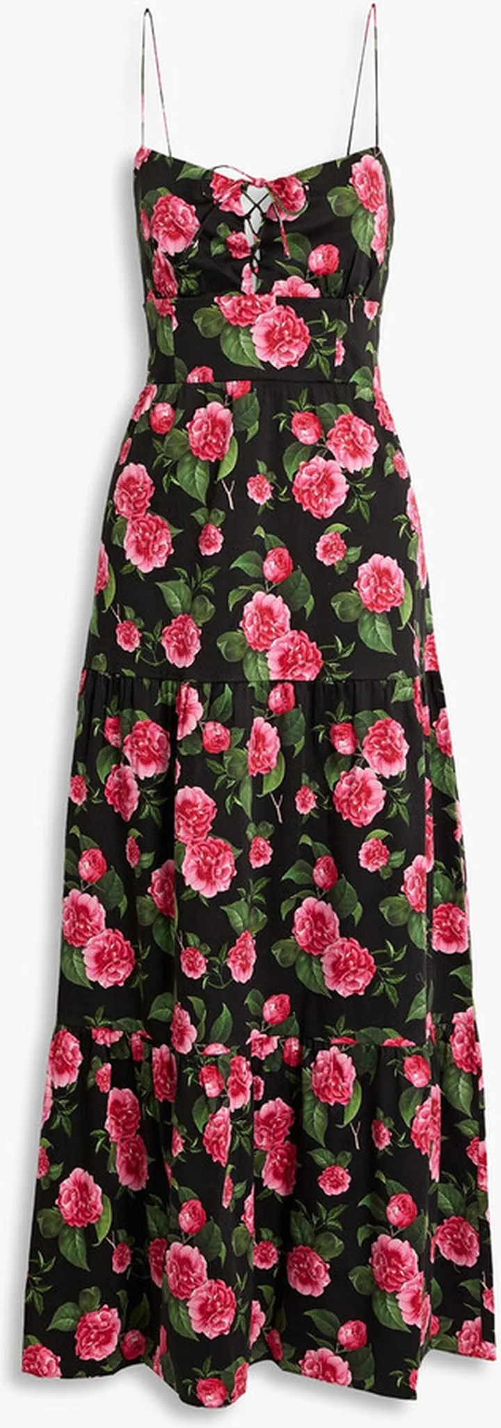 Chantay smocked floral-print cotton-blend poplin maxi dress