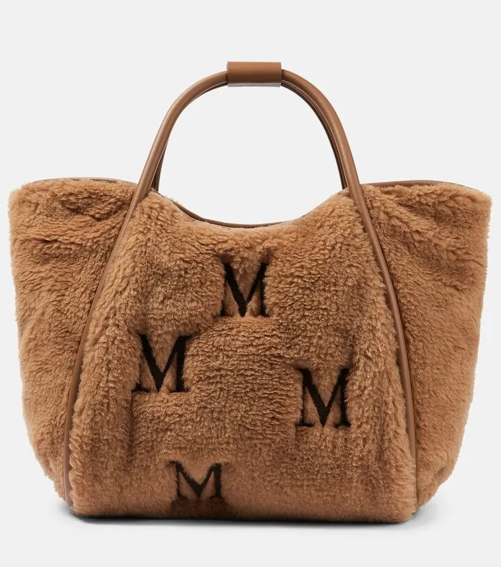 Marin logo camel hair tote