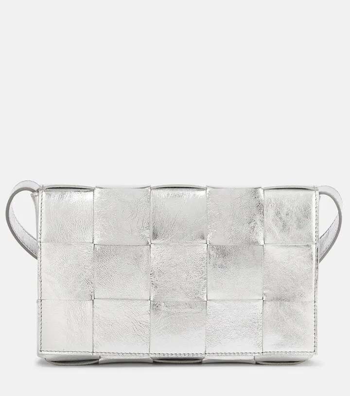 Cassette leather shoulder bag