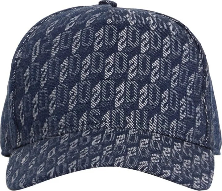 Monogram logo denim cap