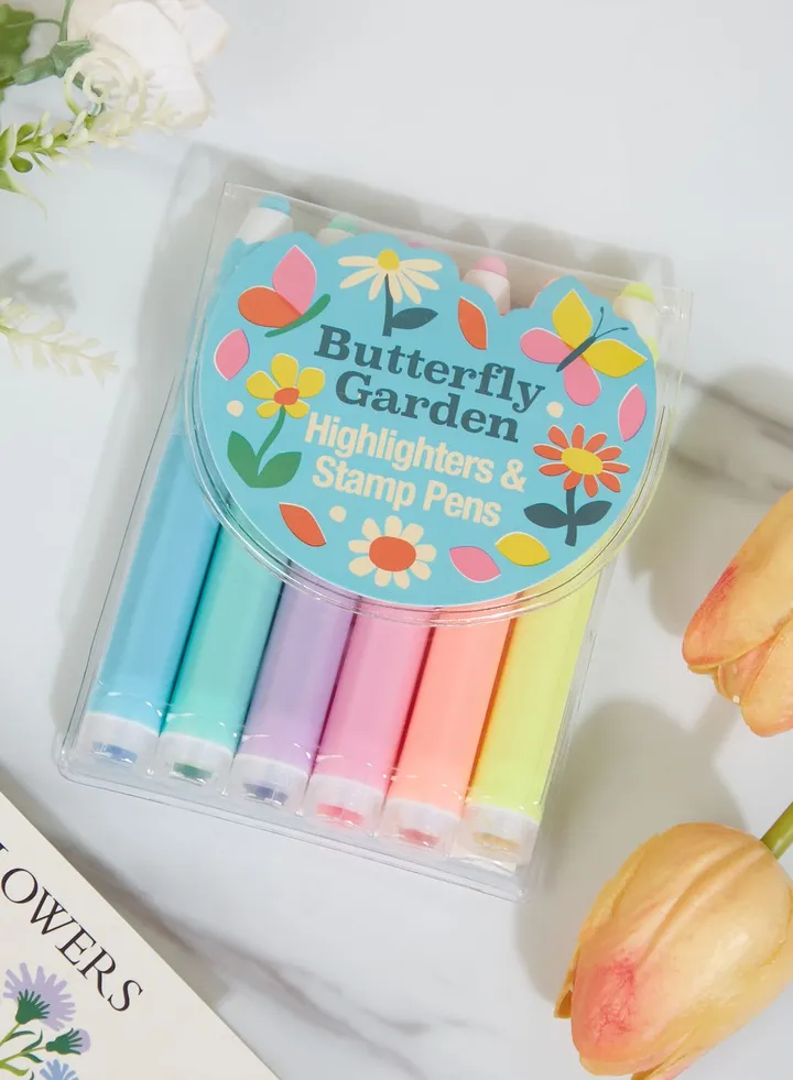 Butterfly Garden Highlighters & Stamp Pens