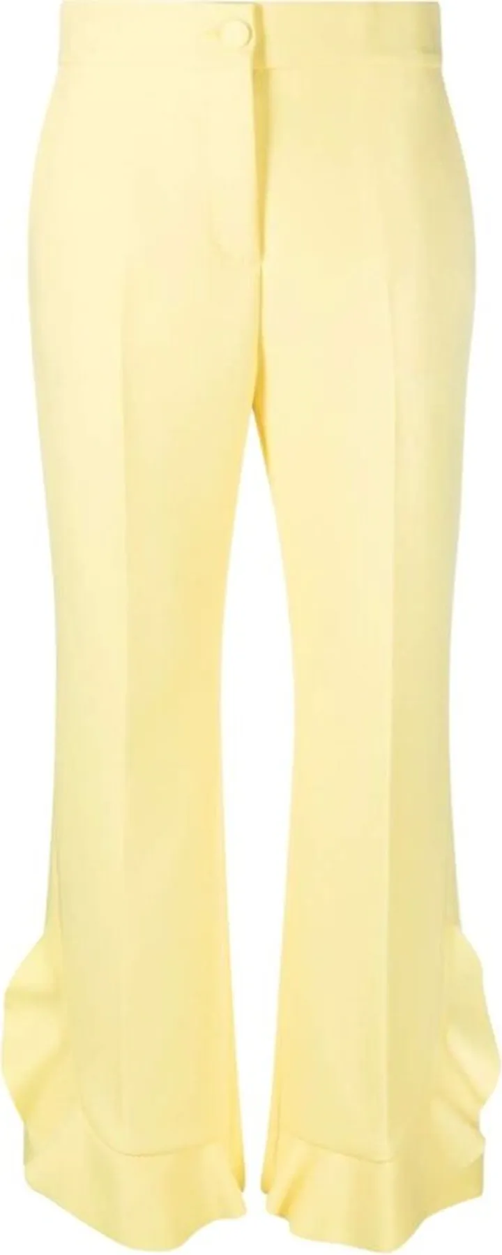 MSGM Ruffle Detailed Flared Cropped Trousers