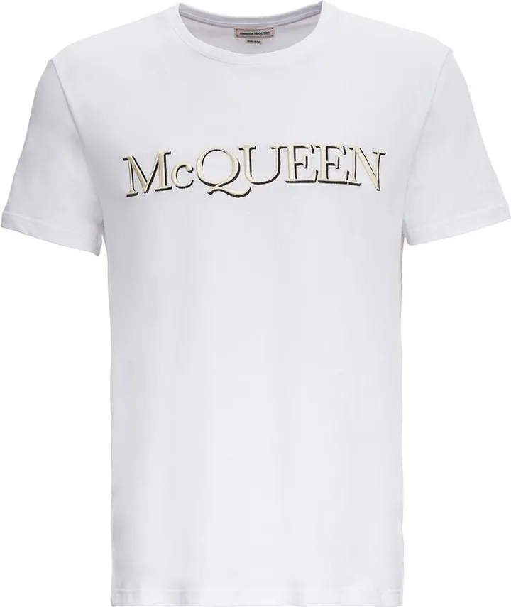 Alexander McQueen Logo Embroidered T-Shirt